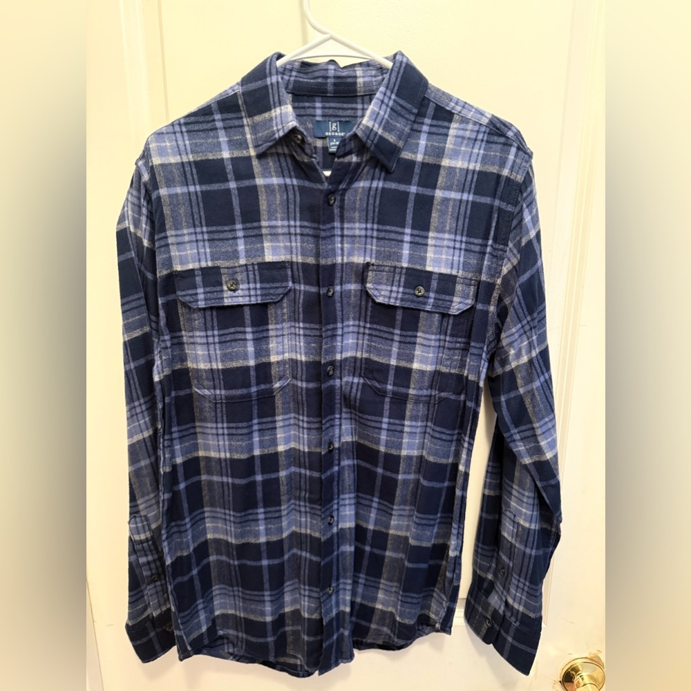 George long sleeve flannel shirt size S